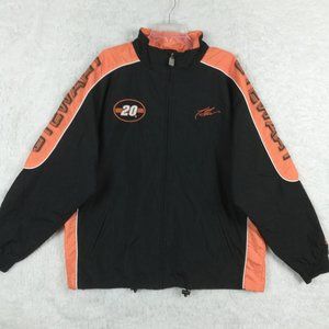 Tony Stewart 20 Nascar Mens‎ Windbreaker Jacket Chase Authentics Black Orange XL